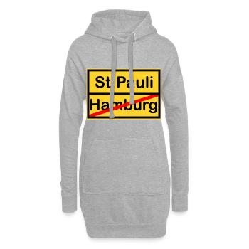 Les supporters de Pauli - Sweat-shirt à capuche long Femme - gris chiné - Devant