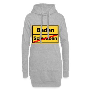 Lieber in Baden Deutschland - Hoodie-Kleid - Grau meliert - Vorne