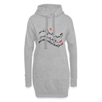 Formules mathématiques - Sweat-shirt à capuche long Femme - gris chiné - Devant