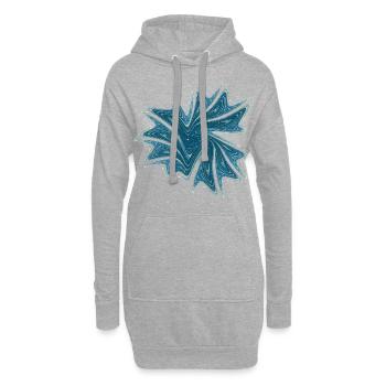 Seestern Seeigel Meerestiere Ozean Chaos 4285oce - Hoodie-Kleid - Grau meliert - Vorne