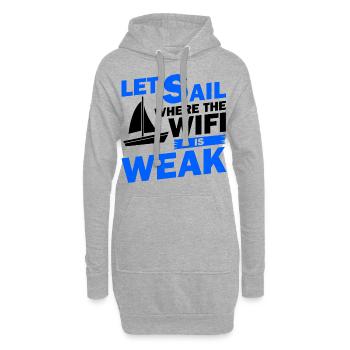 Let Sail Where The Wifi Is Weak Sailor Ship Boat C - Hoodie-Kleid - Grau meliert - Vorne