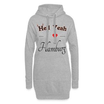 I love Hamburg - Hoodie-Kleid - Grau meliert - Vorne