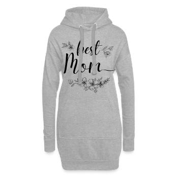Beste Mama - Hoodie-Kleid - Grau meliert - Vorne