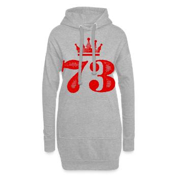 73 Figure de la couronne - Sweat-shirt à capuche long Femme - gris chiné - Devant