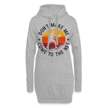 Tennisplatz Spruch Für Tennis - Hoodie-Kleid - Grau meliert - Vorne