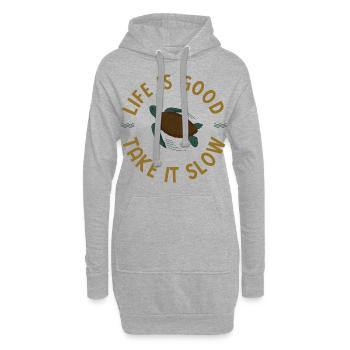 Schildkröten - Hoodie-Kleid - Grau meliert - Vorne