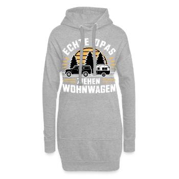 Camping Opa - Hoodie-Kleid - Grau meliert - Vorne