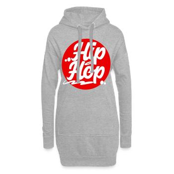 Hip Hop - Sweat-shirt à capuche long Femme - gris chiné - Devant