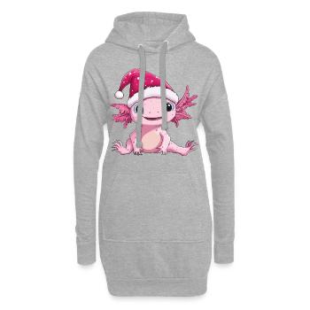 Axolotl Noël Mignon Noël mignon Noël - Sweat-shirt à capuche long Femme - gris chiné - Devant