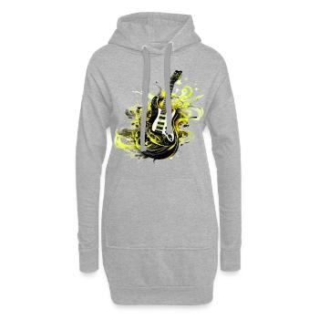 E-Gitarre Gitarre Gitarrist Musik Instrument Rock - Hoodie-Kleid - Grau meliert - Vorne