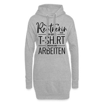 Rentnerin 2026 - Hoodie-Kleid - Grau meliert - Vorne