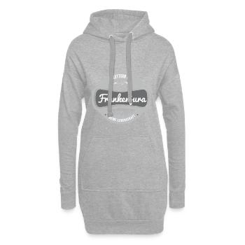 Klettern im Frankenjura meine Leidenschaft - Hoodie-Kleid - Grau meliert - Vorne