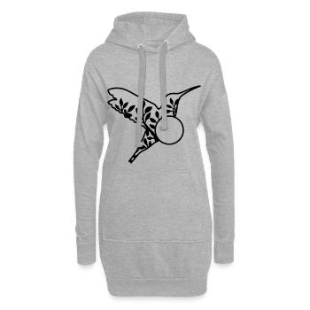 Hummingbird Vogel Vögel - Hoodie-Kleid - Grau meliert - Vorne