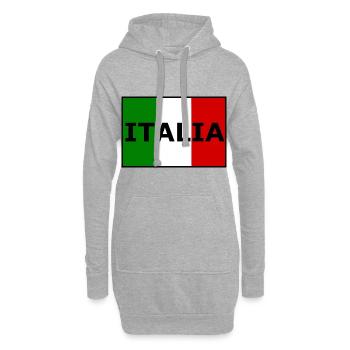 Die Flagge von Italia - Hoodie-Kleid - Grau meliert - Vorne