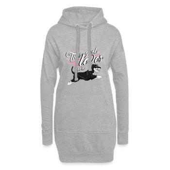 kappanagirl - Sweat-shirt à capuche long Femme - gris chiné - Devant