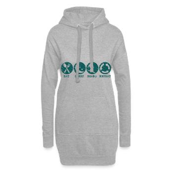 Snowboarder Board Snowboard Boarder Snowboarding - Hoodie-Kleid - Grau meliert - Vorne
