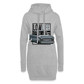  Basse Vie - Sweat-shirt à capuche long Femme - gris chiné - Devant