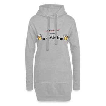 Jetzt ist Malle - Hoodie-Kleid - Grau meliert - Vorne