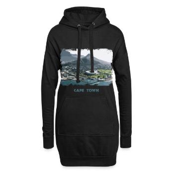 Cape Town Retro - Hoodie-Kleid - Schwarz - Vorne