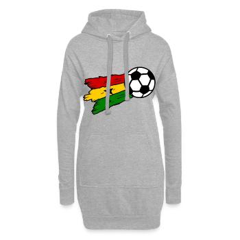 Équipe du Ghana de football - Sweat-shirt à capuche long Femme - gris chiné - Devant