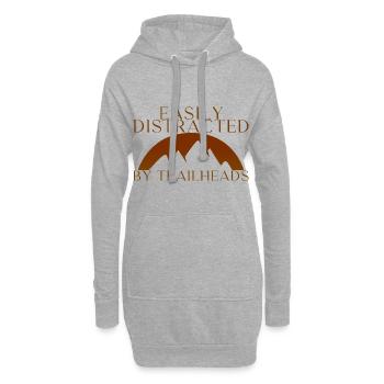 Facilement distrait par les points de départ des sentiers 2 - Sweat-shirt à capuche long Femme - gris chiné - Devant