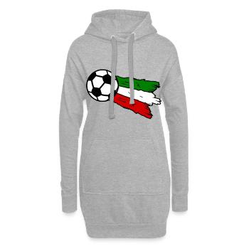 Italienische Fußball Freunde - Hoodie-Kleid - Grau meliert - Vorne