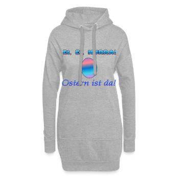 Œuf de Pâques - Sweat-shirt à capuche long Femme - gris chiné - Devant