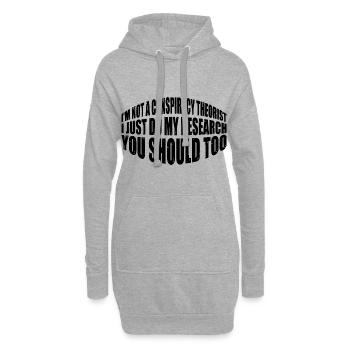 I'm Not A Conspiracy Theorist 8 - Hoodie-Kleid - Grau meliert - Vorne