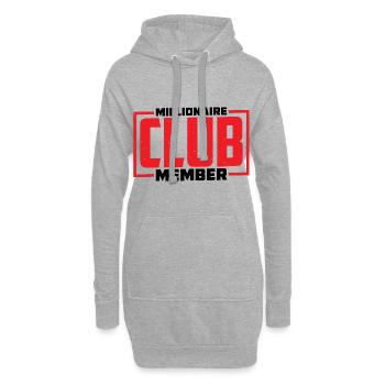 Membre du Club des millionnaires 36 - Sweat-shirt à capuche long Femme - gris chiné - Devant