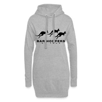 Bar Hoppers on tour - Hoodie-Kleid - Grau meliert - Vorne