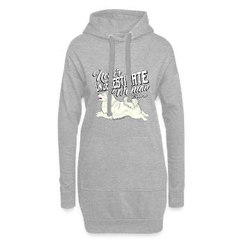 mittelunderestimate2 - Hoodie-Kleid - Grau meliert - Vorne