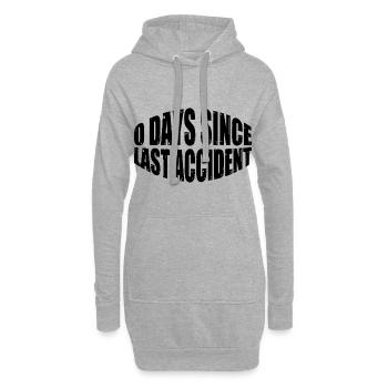 0 jours depuis le dernier accident 24 - Sweat-shirt à capuche long Femme - gris chiné - Devant