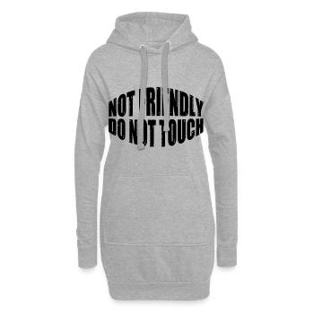 Pas amical, ne pas toucher 40 - Sweat-shirt à capuche long Femme - gris chiné - Devant