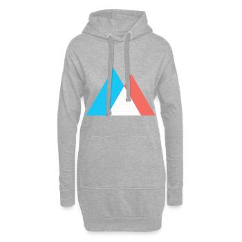 Berge Abstrakt Pop Art Kunst - Hoodie-Kleid - Grau meliert - Vorne