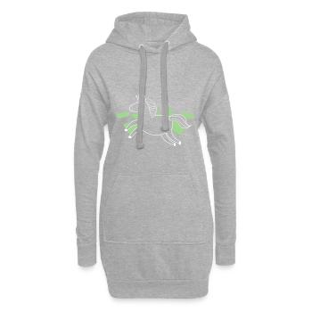 Schachhorn d’échecs modèle cadeau de licorne - Sweat-shirt à capuche long Femme - gris chiné - Devant