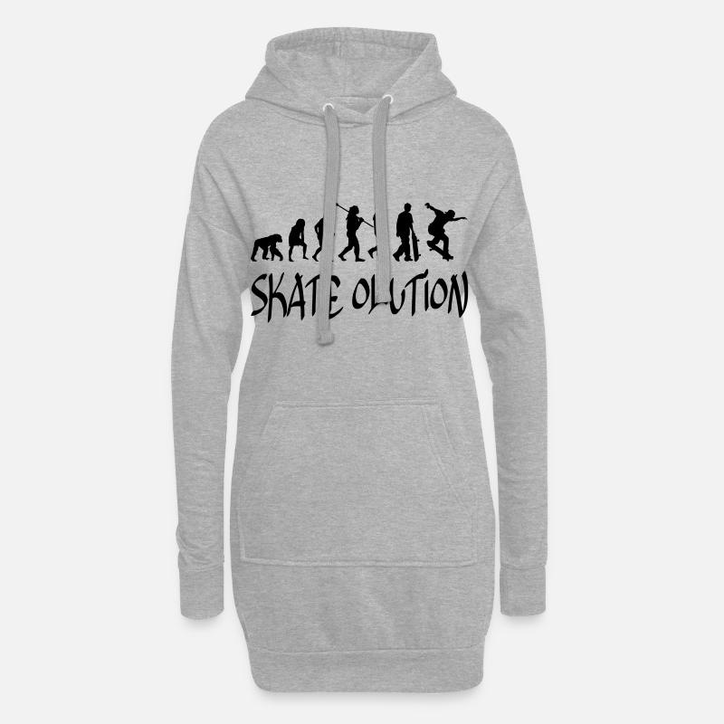 OLUTION DE PATIN - Sweat-shirt à capuche long Femme - gris chiné
