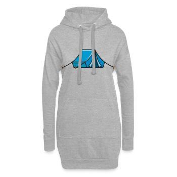 Tente - Sweat-shirt à capuche long Femme - gris chiné - Devant