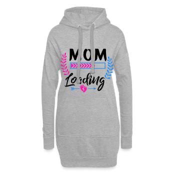 Werdende Mutter, Endlich werde ich ein Mama - Hoodie-Kleid - Grau meliert - Vorne