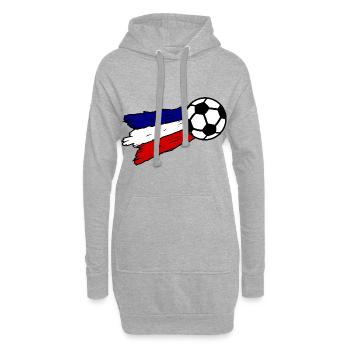 Les footballeurs des Pays-Bas - Sweat-shirt à capuche long Femme - gris chiné - Devant