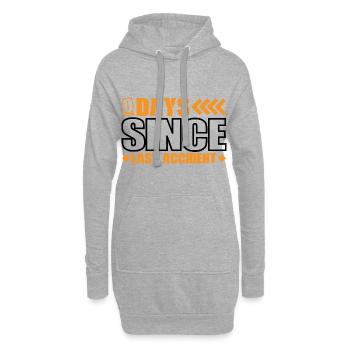 0 Days Since Last Accident 15 - Hoodie-Kleid - Grau meliert - Vorne