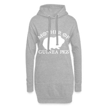 Meerschweinchen - Hoodie-Kleid - Grau meliert - Vorne