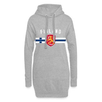 Finlande - Sweat-shirt à capuche long Femme - gris chiné - Devant