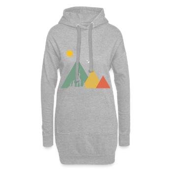 Chasseur chasse chasse montagnes - Sweat-shirt à capuche long Femme - gris chiné - Devant