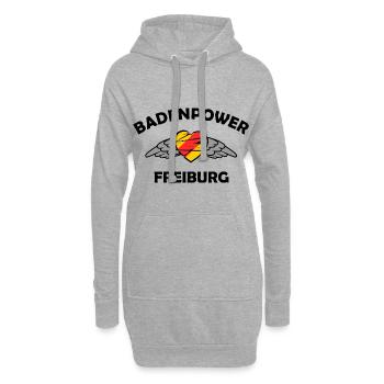 Die Freiburger Macht - Hoodie-Kleid - Grau meliert - Vorne