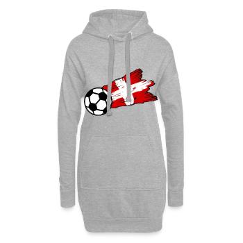 Die Schweizer Fußball Fans - Hoodie-Kleid - Grau meliert - Vorne
