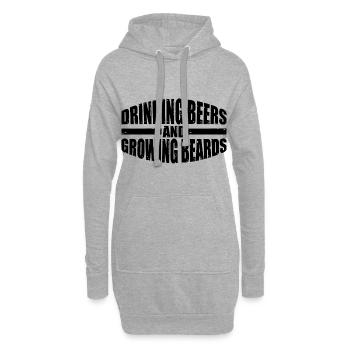 Boire des bières et faire pousser la barbe 4 - Sweat-shirt à capuche long Femme - gris chiné - Devant