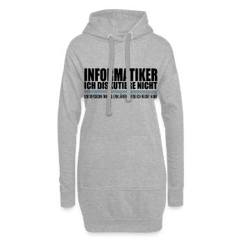 Informatiker Informatik Student Entwickler Spruch - Hoodie-Kleid - Grau meliert - Vorne