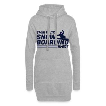 Snowboarding Snowboard Snowboardurlaub Snowboarder - Hoodie-Kleid - Grau meliert - Vorne