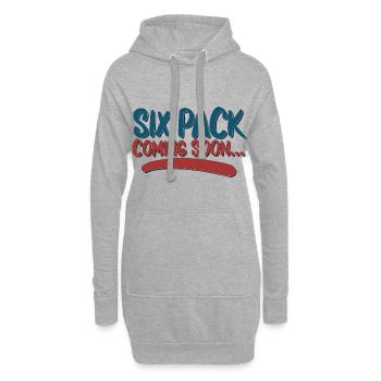 Six Pack à venir 30 - Sweat-shirt à capuche long Femme - gris chiné - Devant