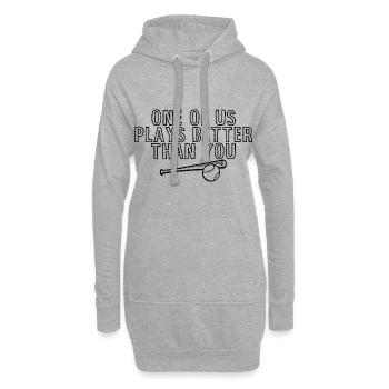 One Of Us Plays Better Than You 3 - Hoodie Dress - heather grey - Front